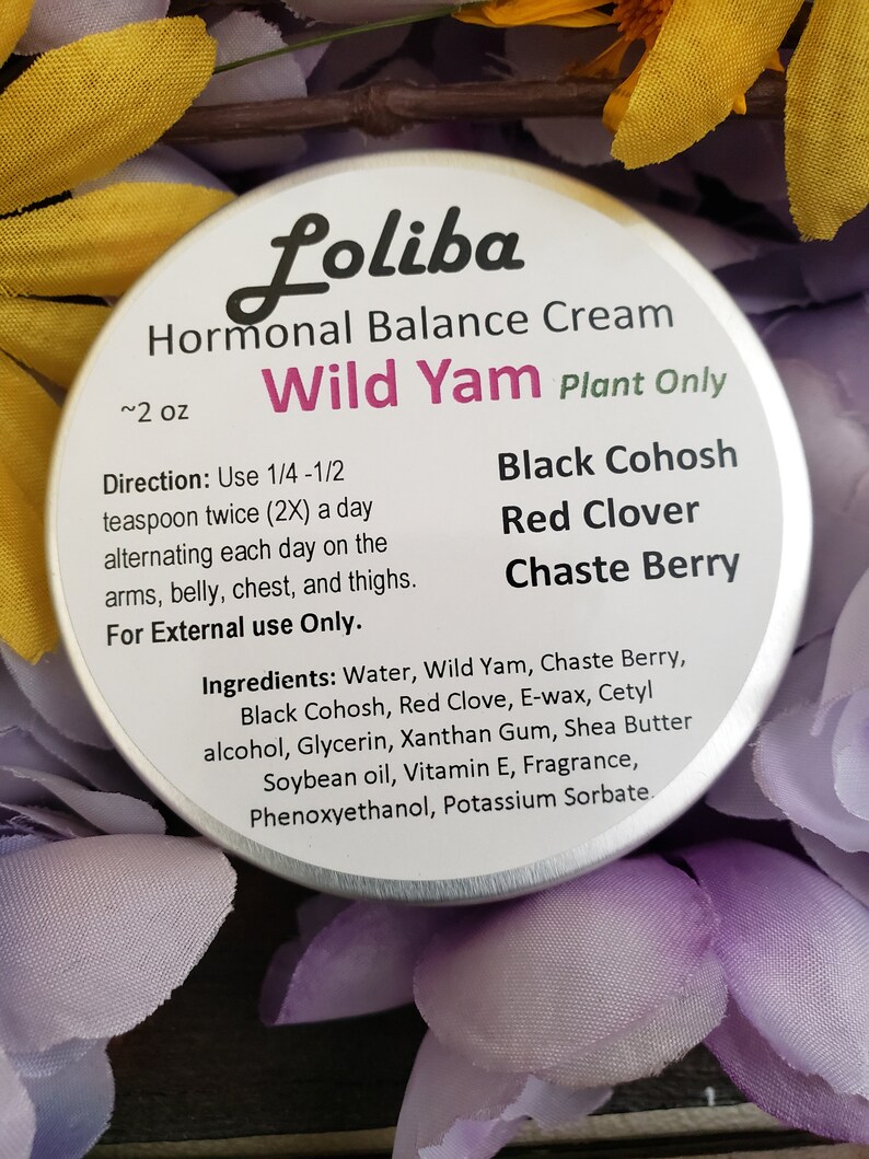 Wild Yam Cream with 4E, Hormone Balance Cream,Wild Yam, Black Cohosh, Red Clover, Chaste berry Vitex Agnus, Menopause, PMS, Hot Flashes image 2