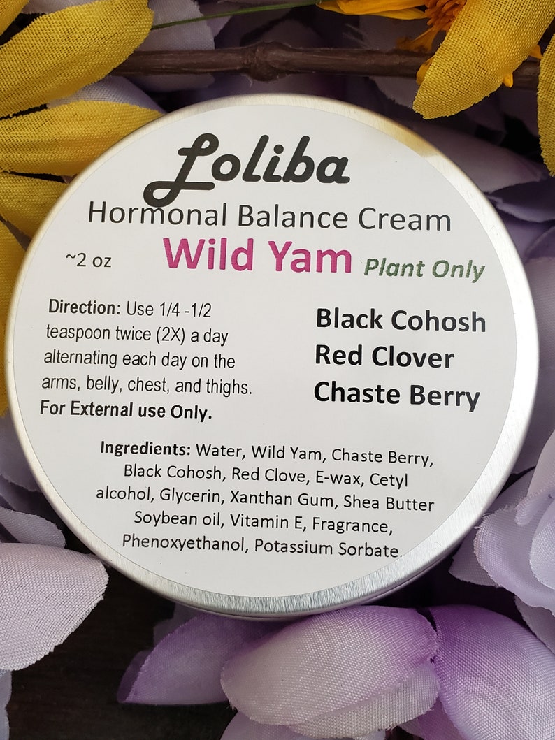 Wild Yam Cream with 4E, Hormone Balance Cream,Wild Yam, Black Cohosh, Red Clover, Chaste berry Vitex Agnus, Menopause, PMS, Hot Flashes image 1