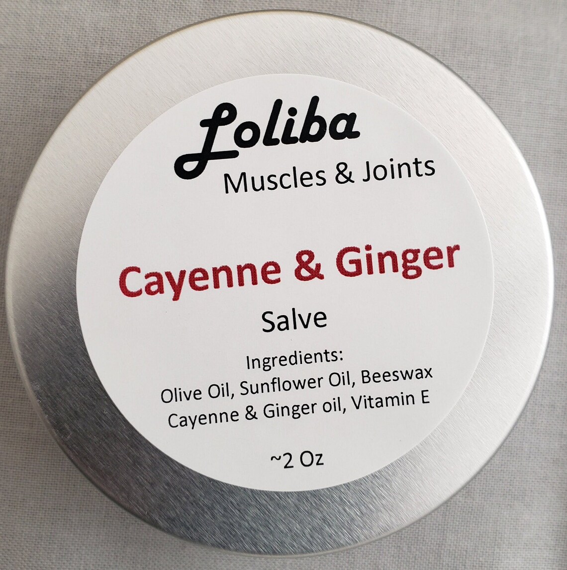 Cayenne and Ginger Salve, Natural Herbal Salve, Double Infused, Warming Joints & Muscles Rub