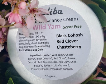 Wild Yam Cream met 4E, Hormoonbalanscrème, Wild Yam, Zilverkaars, Rode Klaver, Kuisbes (Vitex Agnus), Menopauze, PMS, Opvliegers