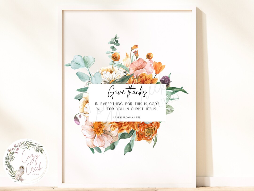 Printable Autumn Wall Art Floral Christian Art Scripture Quote ...