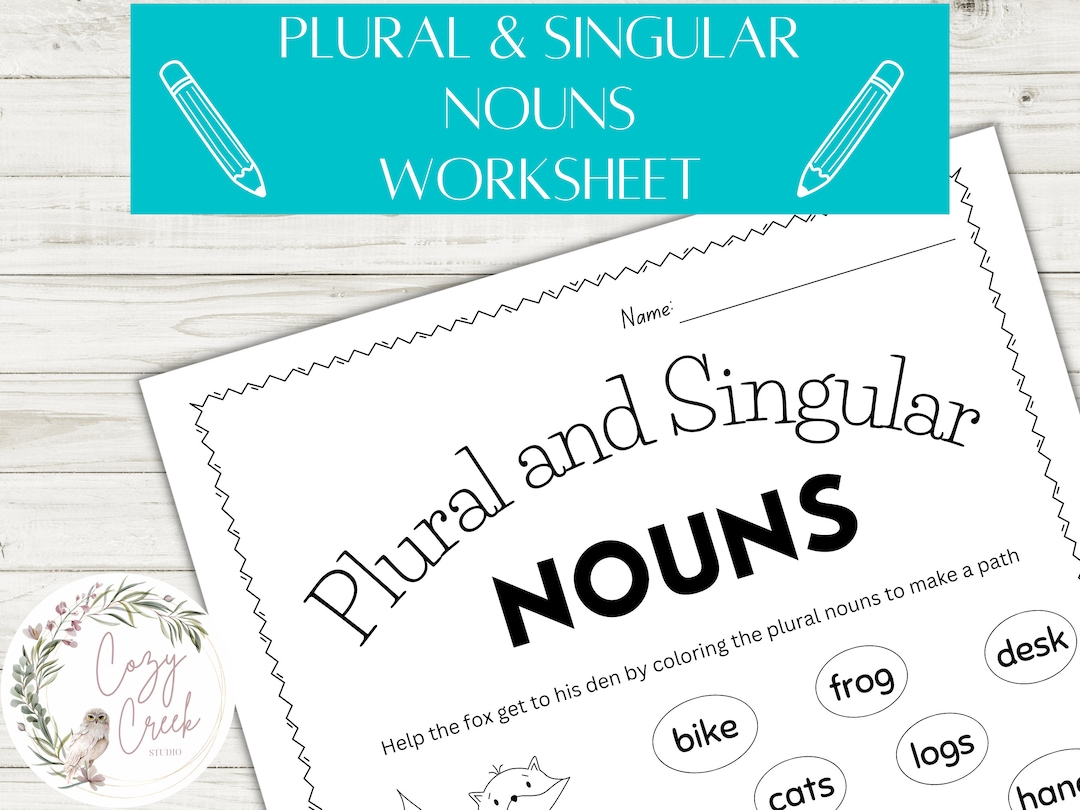 Printable Plural and Singular Nouns Worksheet Coloring Worksheet