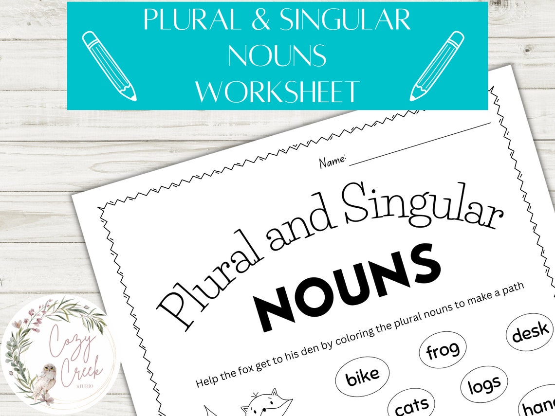 Printable Plural and Singular Nouns Worksheet Coloring Worksheet ...