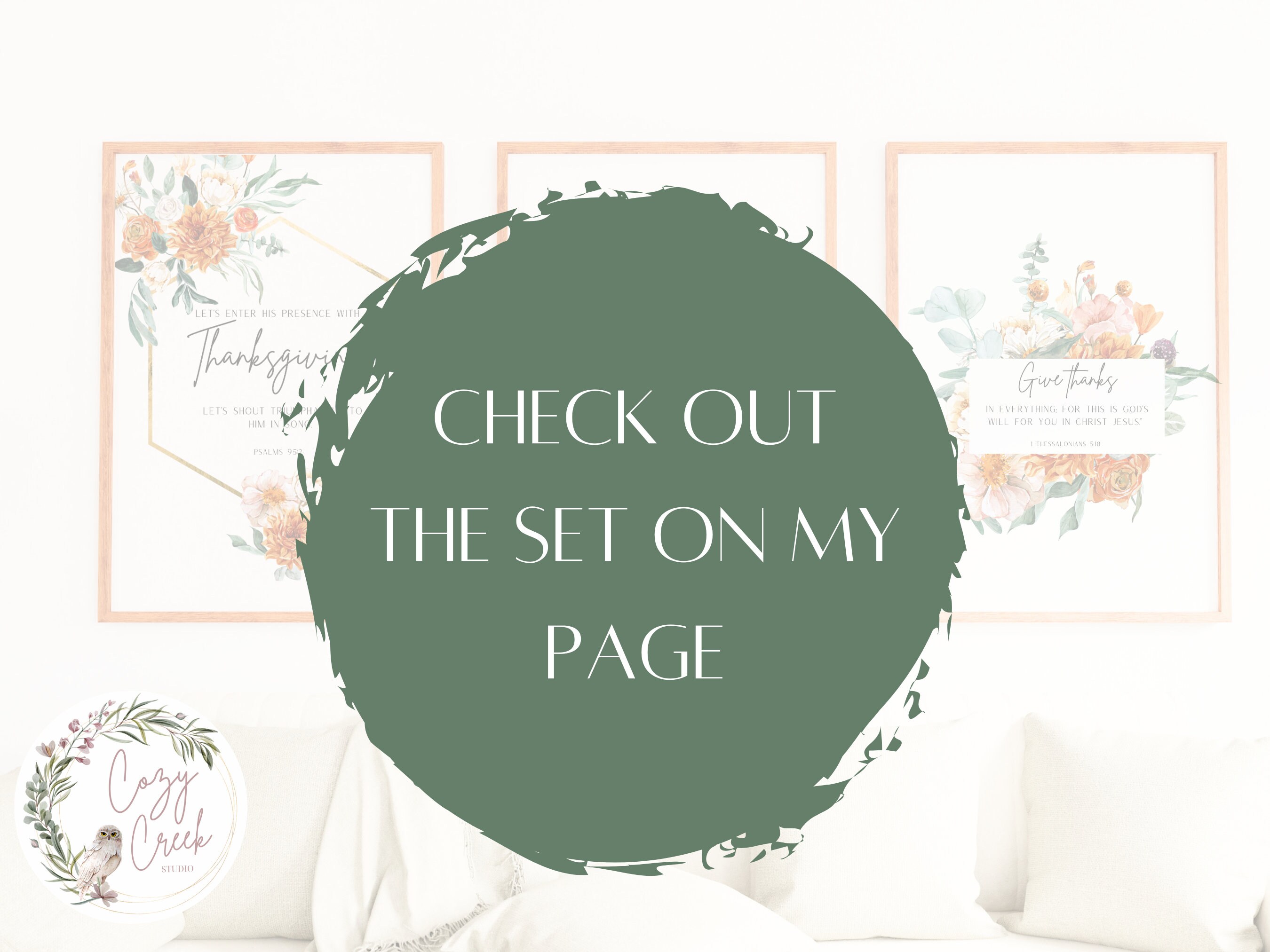 Printable Autumn Wall Art | Floral Christian Art | Scripture Quote ...