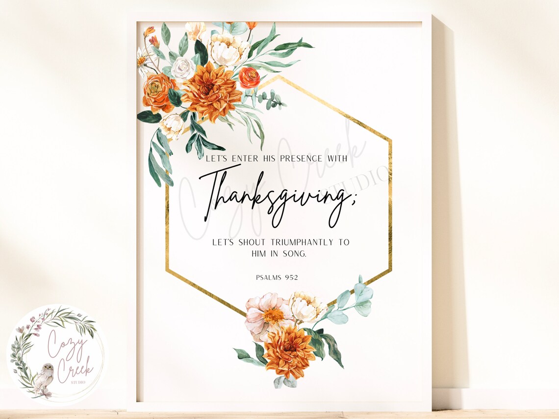 Printable Autumn Wall Art | Floral Christian Art | Scripture Quote ...