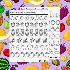 Fruit Royal Icing Transfer Sheets