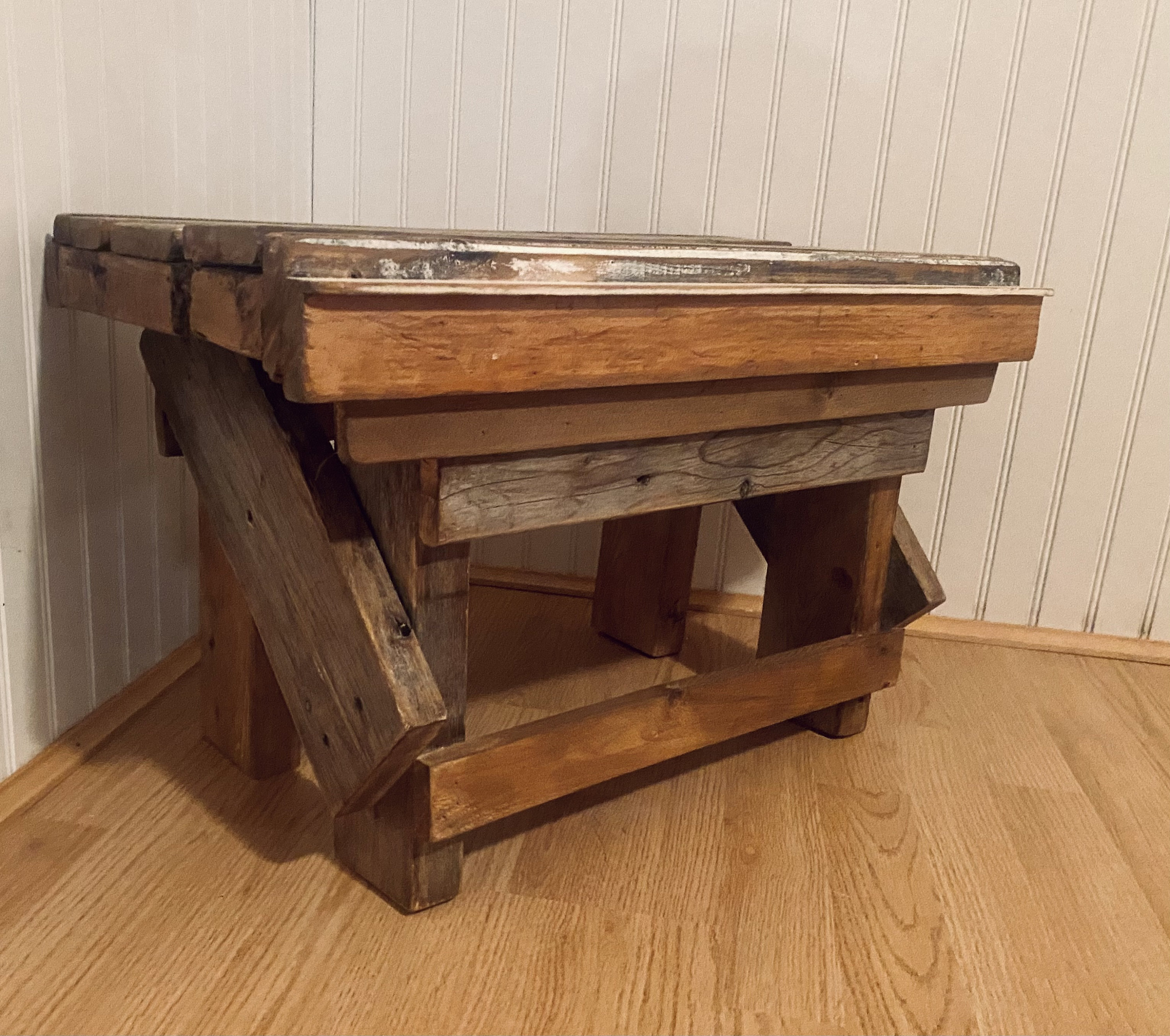 Cottage Garden Bench, Potting Bench, Grey Weatherd Barn Wood Bench - Etsy