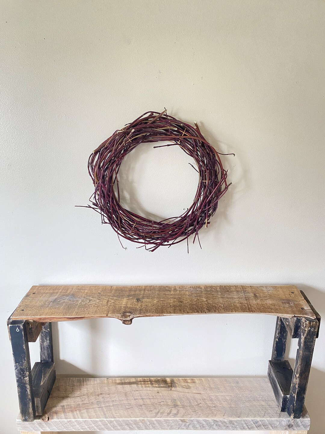 Bec Rustic Bench, Primitive Country & Farmhouse Rustic Interior Bench - Etsy