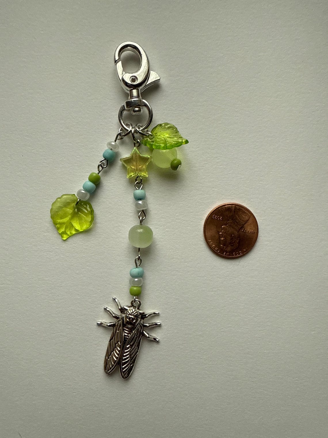 Handmade Cicada Bug Beaded Keychain - Etsy