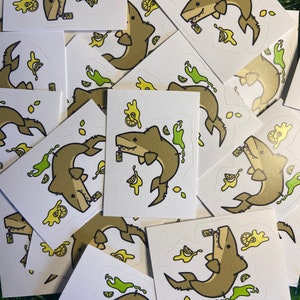 Mini Lemon and Lime Shark Sticker
