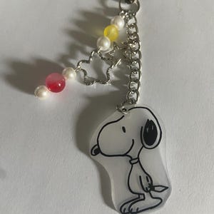 Handmade Shrinky Dink Beaded Keychain