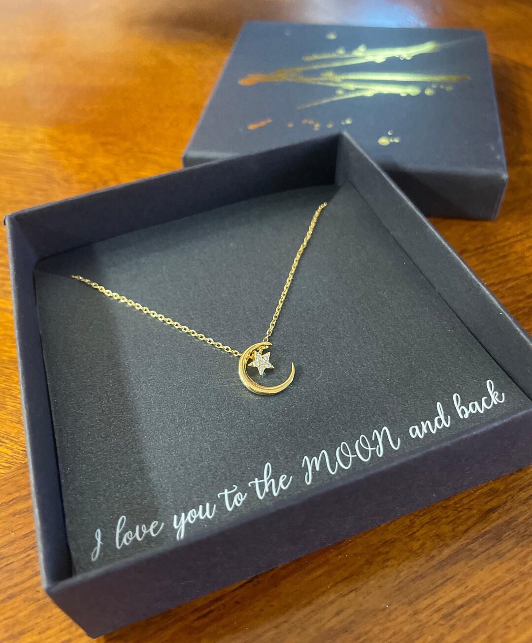925 Sterling Silver Moon Star Necklace I Love You To The Moon And Back Infinity Jewelry