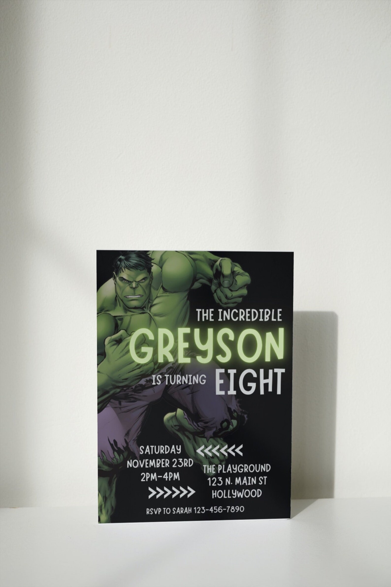 EDITABLE Hulk Birthday Invitation, the Hulk Birthday Invitation