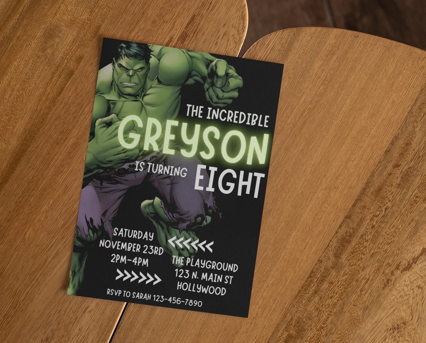 EDITABLE Hulk Birthday Invitation the Hulk Birthday Etsy