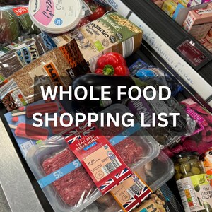 Whole Food Shopping List