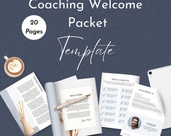 Coaching Client Welcome Packet Canva Template | Client Intake, Coaching Agreement, Confidentiality, Privacy Policy and more