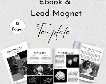 Ebook & Lead Magnet Minimalist Template | Editable in Canva | Coach, Therapist, Blogger, Course Creator, Fitness and Wellness Professionals