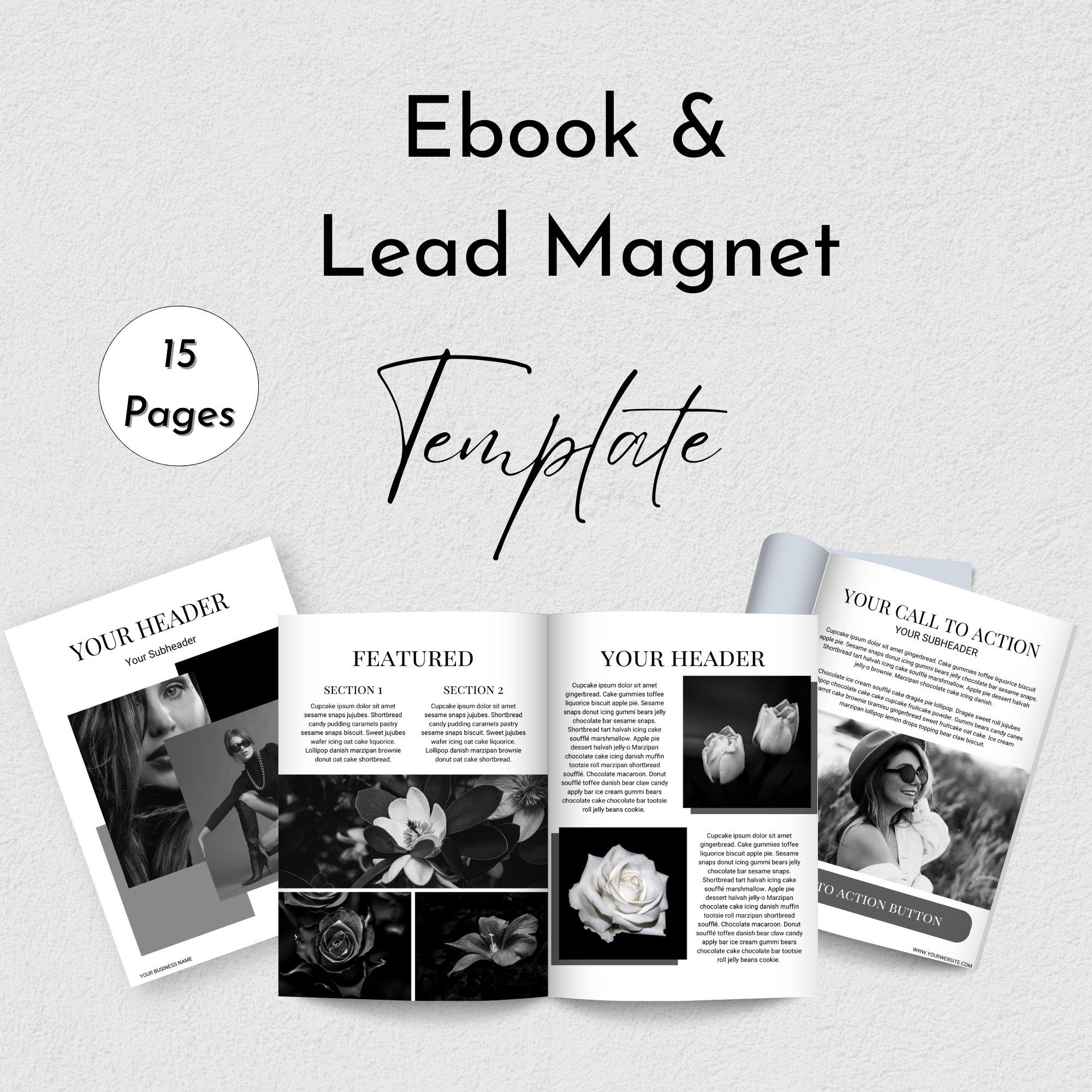 Ebook & Lead Magnet Minimalist Template Editable in Canva Coach ...