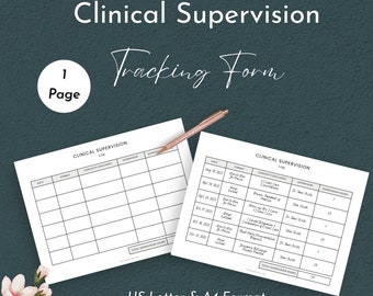 Clinical Supervision Tracking Form for Social Workers, Therapists, Psychotherapists, Psychologists | LCSW LSW RSW