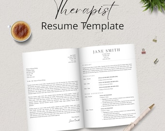 Therapist Resume Template | Classic & Minimalist Resume