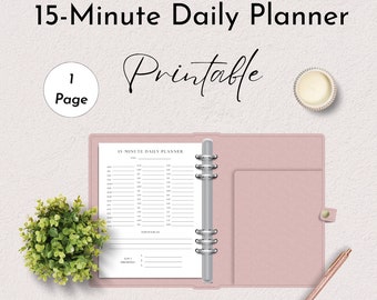 Minimalist 15 Minute Daily Printable Planner