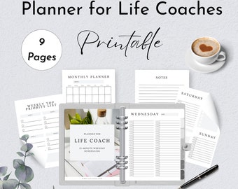 Printable Planner for Life Coaches with 15 Minute Increment Weekday Daily Planner