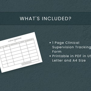 Clinical Supervision Tracking Form for Social Workers, Therapists ...