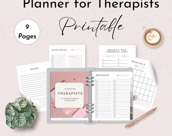 Printable Planner for Therapists with 15 Minute Increment Weekday Daily Planner