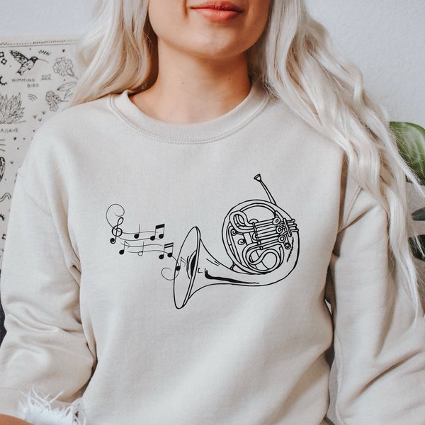 French Horn Sweatshirt, French Horn Shirt, Horn, French Horn Gift, French Horn Mom, Concert Band, Music Teacher, Band Director, Orchestra