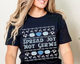 Funny Nurse Christmas Shirt, Holiday Nurse Tees, Nurse Ugly Christmas T Shirt, Infectious Disease Prevention, CNA T-Shirt, RN Xmas Tee