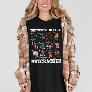 12 Days of Nutcracker Shirt, Funny Nutcracker Ballet Shirt, Holiday Dance Teacher Sweatshirt, Christmas Ballet Crewneck, Ballet Dancer Gift image 2