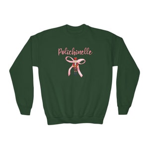 Polichinelle Nutcracker Coquette-Style YOUTH Sweatshirt, Kids Custom Nutcracker Ballet Sweater, Girls Christmas Ballet Shirt, Mother Ginger image 3
