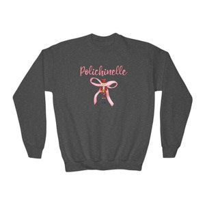 Polichinelle Nutcracker Coquette-Style YOUTH Sweatshirt, Kids Custom Nutcracker Ballet Sweater, Girls Christmas Ballet Shirt, Mother Ginger image 4