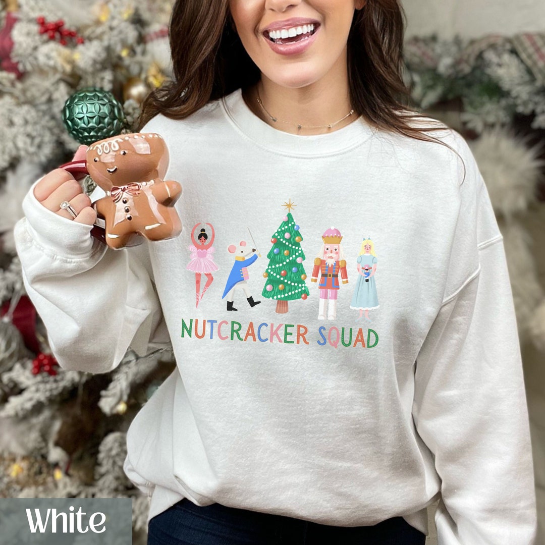 Christmas Sequin Nutcracker-man Graphic Varsity Striped Sleeve Sweatshirt Dress