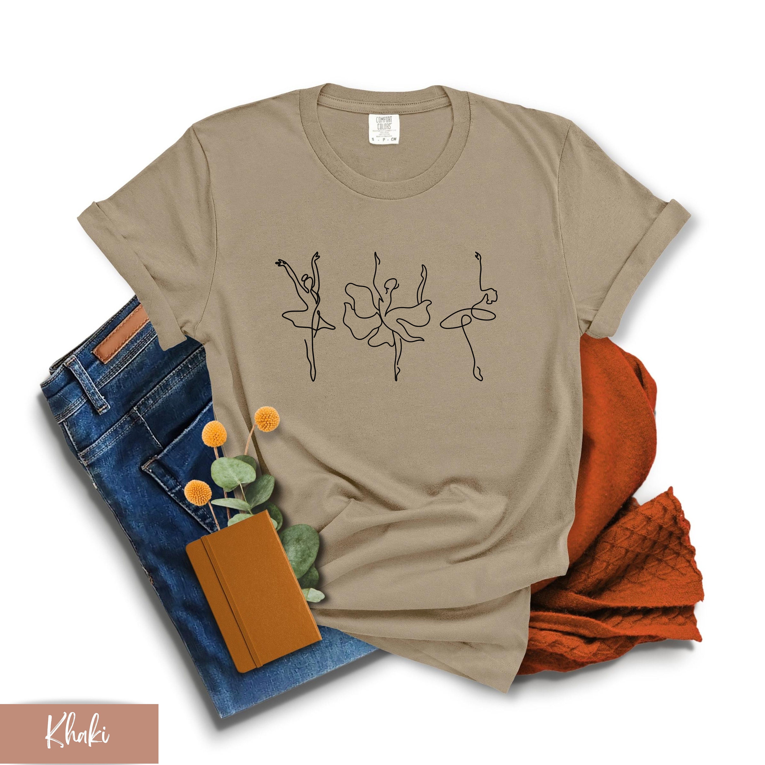 Classy Canuck Stretching Ballerina Silhouette T-Shirt - Ballet Themed Tee - View #11