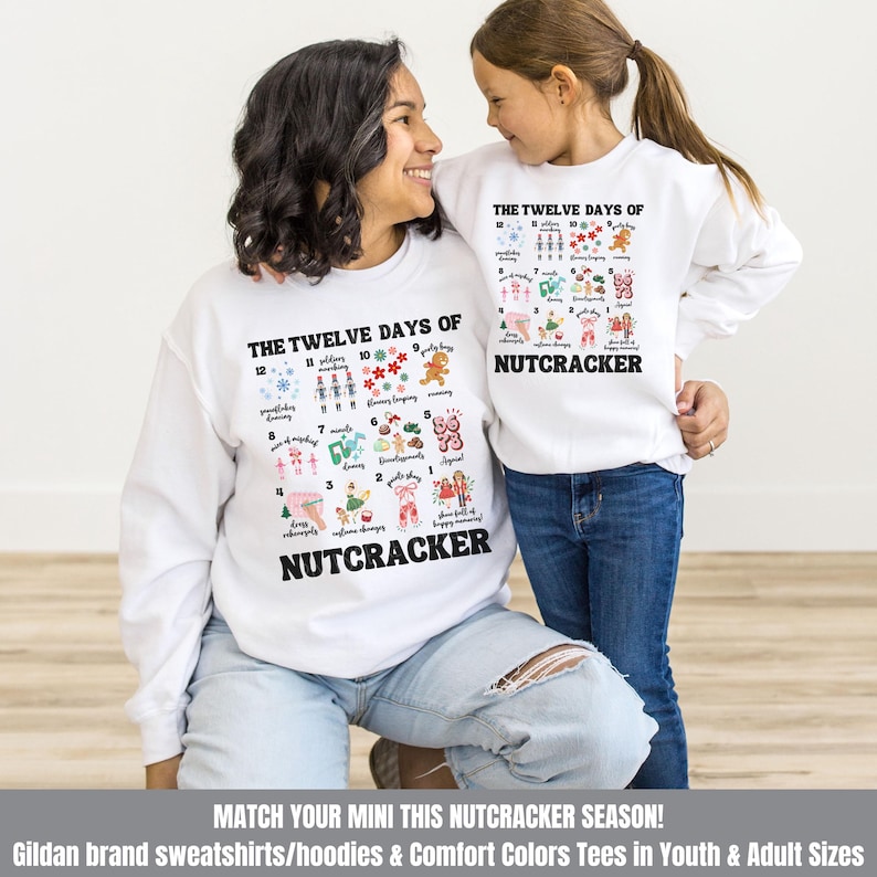 12 Days of Nutcracker Shirt, Funny Nutcracker Ballet Shirt, Holiday Dance Teacher Sweatshirt, Christmas Ballet Crewneck, Ballet Dancer Gift image 5