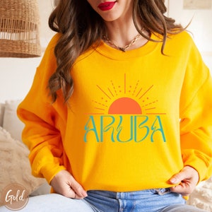 Aruba Sweatshirt Aruba Crewneck Oversized Sweatshirt Caribbean Beach Vacation Shirt Oranjestad Aruba Gift Caribbean Gift Netherland Shirt image 8