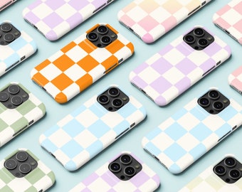 cute spring checkered iphone case | tech accessories | phone accessories | pink | purple