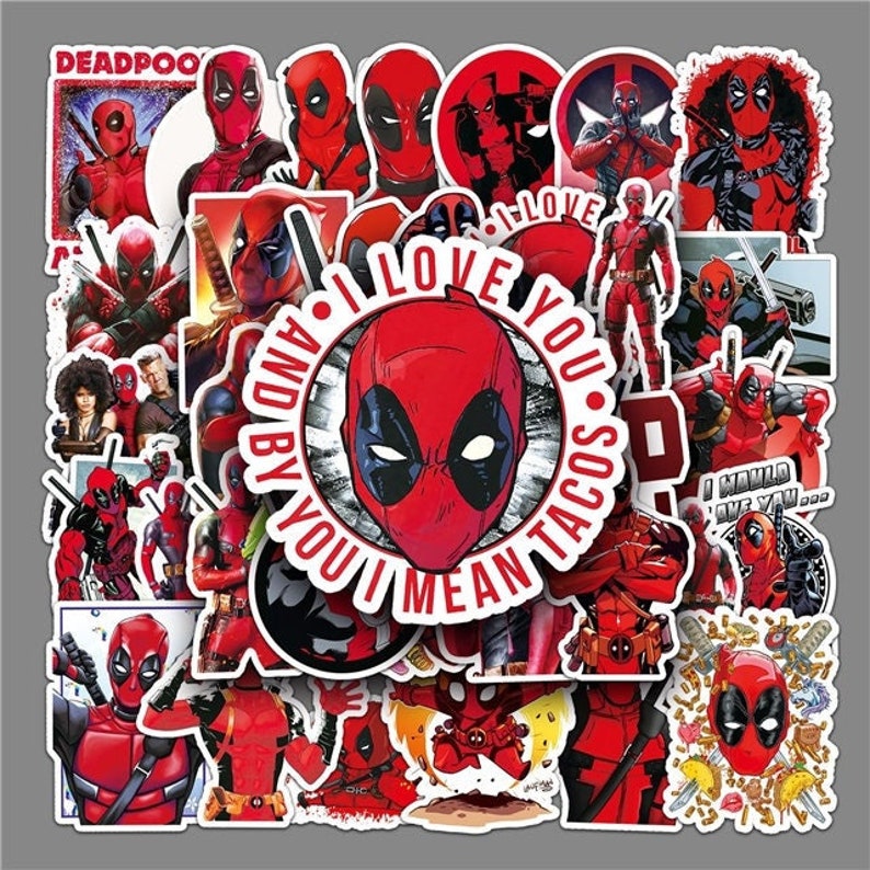Deadpool Stickers | High Quality Water Resistant Laptop Sticker Packs ...