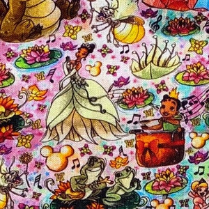 Disney Tiana Fabric 100% Cotton Fabric by the Yard Princess and the Frog