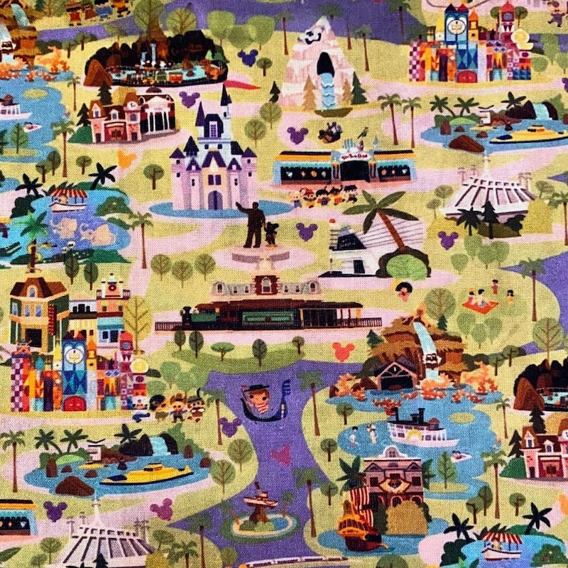 Disneyland Quilt Fabric - Etsy