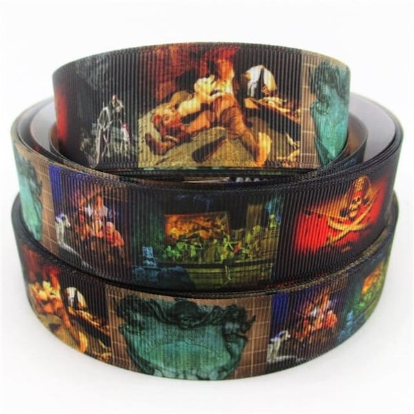 Disney Pirates of the Caribbean Attraction Rides  | 1" High Quality Grosgrain Ribbon | By The Yard Disneyland World Dead Man Tells No Tale