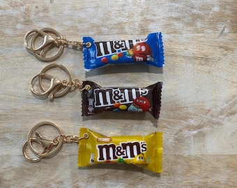 M&M Keychains Classic Candy Wrappers Charms Soft Key Chains - Etsy