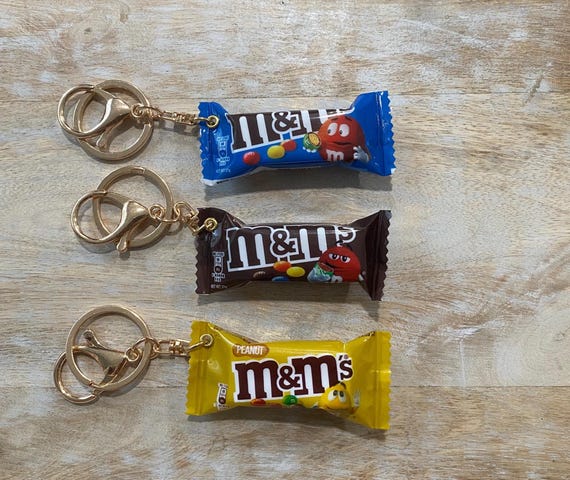 M&M Keychains Classic Candy Wrappers Charms Soft Key Chains - Etsy