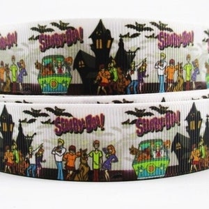 Scooby Doo Ribbon 1" High Quality Grosgrain Ribbon By The Yard Cartoon Dog Shaggy, Velma, Daphne, Fred | Hair bows, scrapbooking More