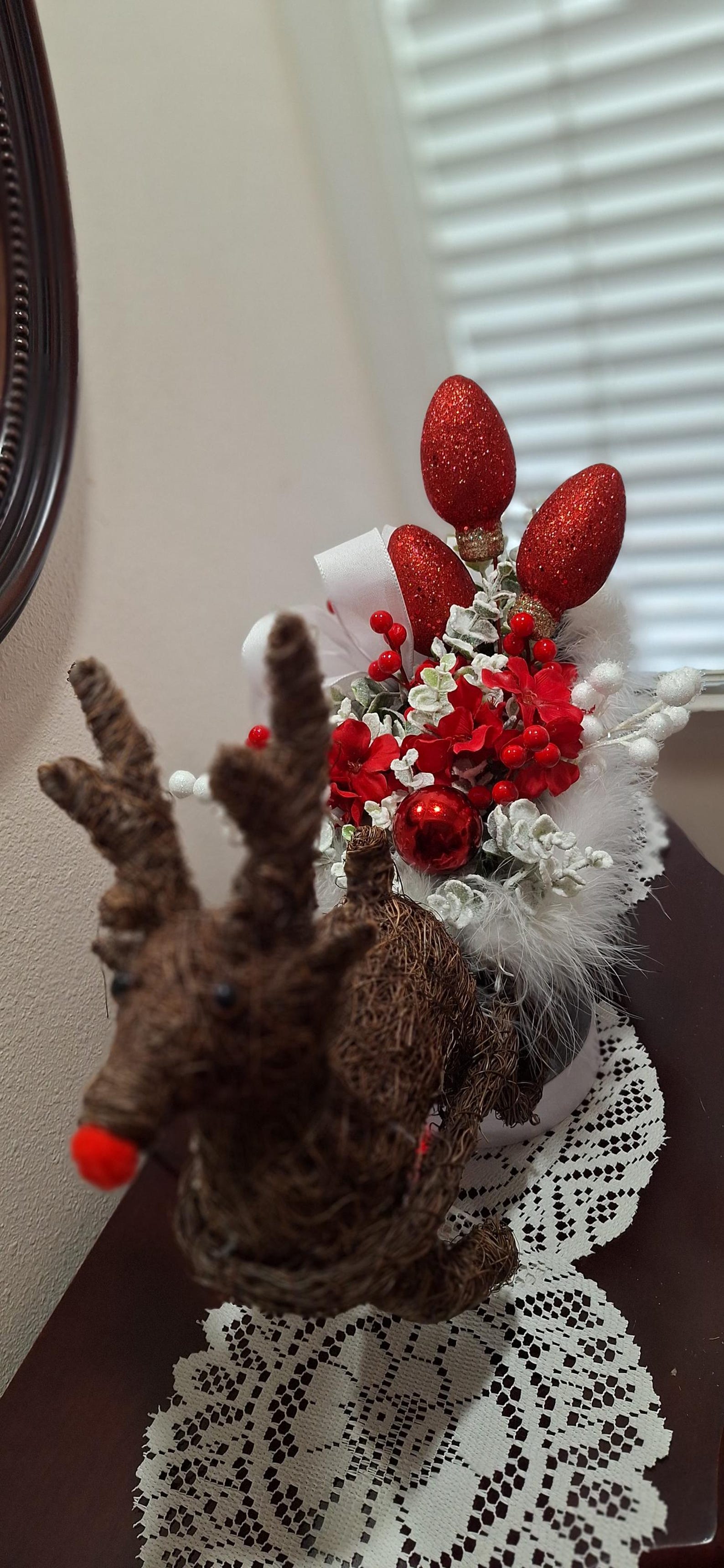 Wicker Rudolph Sleigh, Christmas Sleigh, Rustic Holiday, Seasonal ...