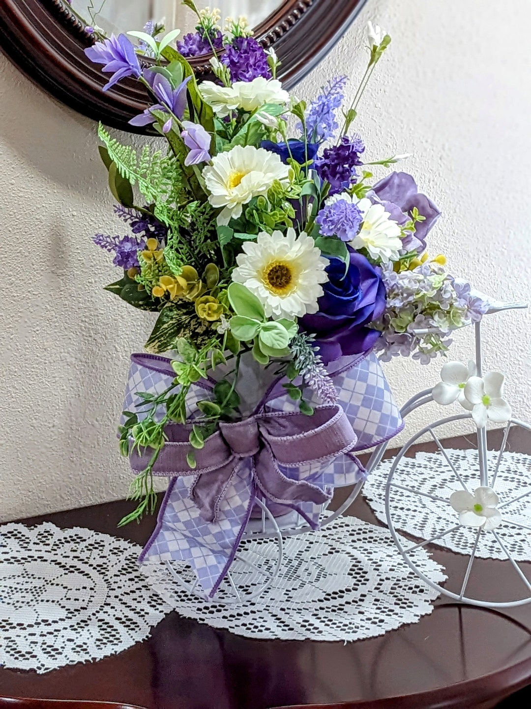 Tricycle Floral Arrangement • Spring/summer 16x15 • Farasilk Ribbon ...