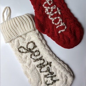 Personalized Knit Christmas Stocking