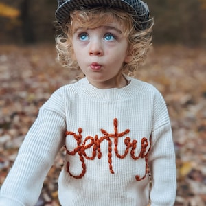 Hand Embroidered Baby & Toddler Autumn Crew Neck image 1