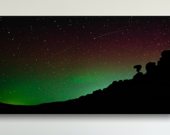 Aurora Borealis Panorama Print: Idaho Starry Night Sky (Digital Download)